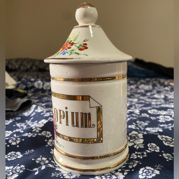 Pre 1950s Opium Apothecary Jar Japanese Make GVC - Picture 3 of 9